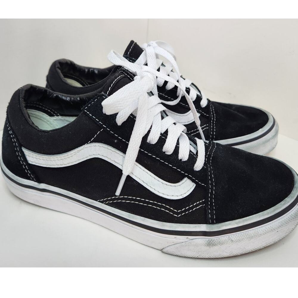 Vans Old Skool Style Sneakers Black White Pattern Women's Sz 6 Low Top Skate